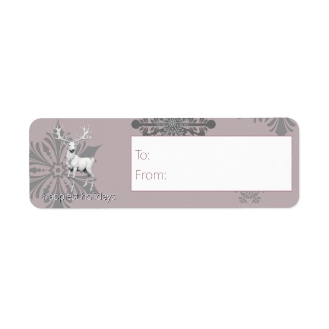 Ivory Reindeer Weihnachten | Rosa Geschenk (Vorne)