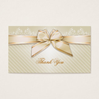 Ivory Ribbon Gold Streifen Danke