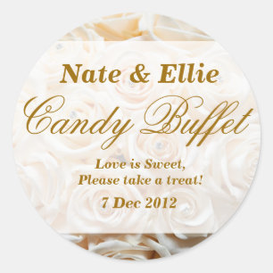 Ivory Rose Candy Buffet Sticker