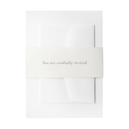 Ivory | Simple Stylish Wedding Invitation Einladungsbanderole