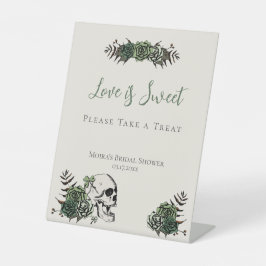 Ivory Skull Rose Irisches Brautparty bevorzugt Sig Sockelschild