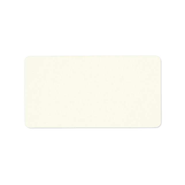 Ivory Solid Color Adressaufkleber (Vorne)