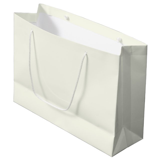 Ivory Solid Color Große Geschenktüte (Vorderseite Schrägansicht)