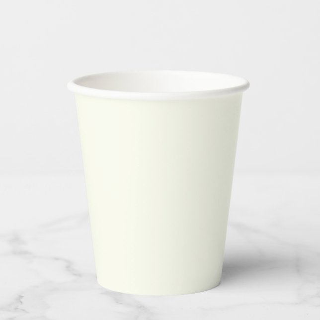 Ivory Solid Color Pappbecher (Vorderseite)