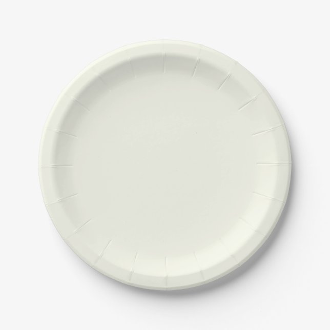 Ivory Solid Color Pappteller (Vorderseite)