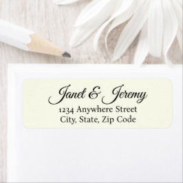 Ivory Stylized Names Wedding Address