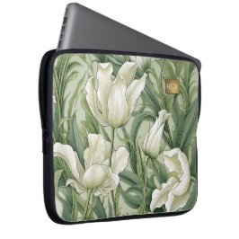 Ivory Tulip Serenity - Botanical Art Nouveau Laptopschutzhülle