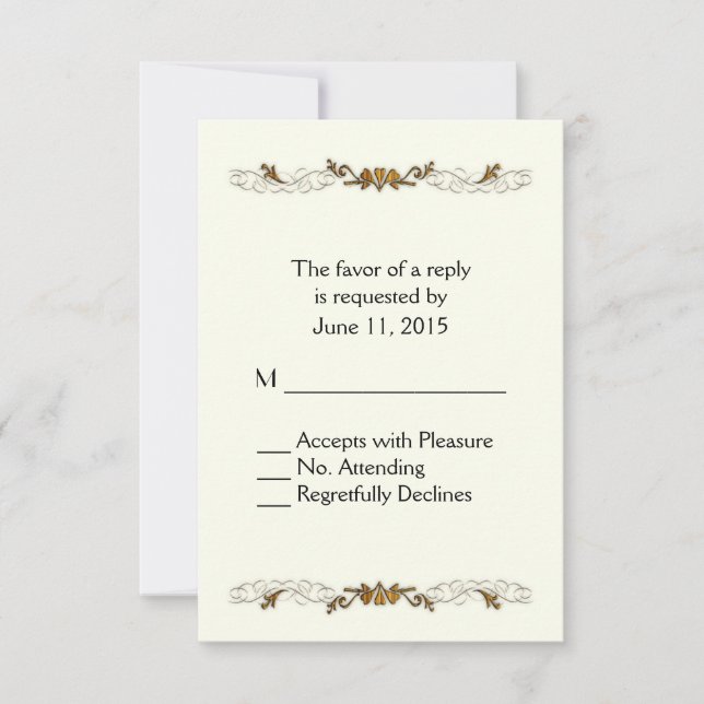 Ivory Vine UAWG RSVP Karte (Vorderseite)