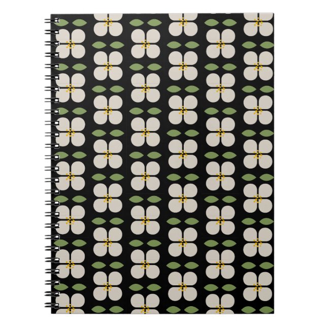 IVORY VINES - Botanisches Muster-Notebook Notizblock (Vorderseite)