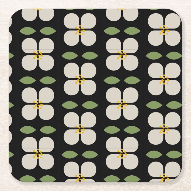 IVORY VINES - Moderner Untersetzer für Blumenpapie (Vorderseite)