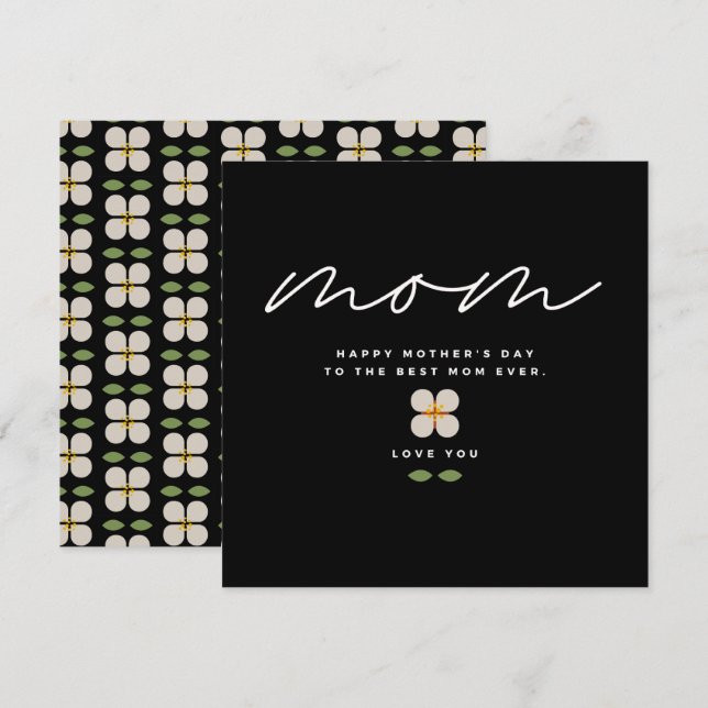 IVORY VINES - Mother's Day Floral Invitation Card Einladung (Vorne/Hinten)