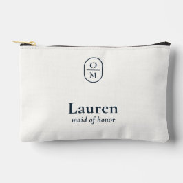 Ivory | Wedding Monogram Bridesmaid Gift Zubehörtasche
