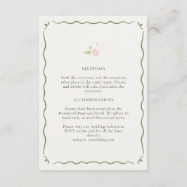 Ivory | Whimsical Floral Wedding Enclosure Card Begleitkarte