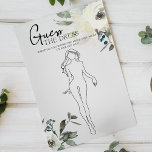 Ivory White Floral Bridal Game Ratet das Kleid Flyer<br><div class="desc">Raten Sie mal,  wie das Brautparty im Kleid läuft. Geben Sie jedem Gast eine Karte und lassen Sie ihn raten,  zeichnen,  was die zukünftige Braut an ihrem Hochzeitstag tragen wird. Botanisch-weißes Elfenbeinblütenwasser. In unserem Zazzle-Shop finden Sie passende Artikel,  um Ihre Veranstaltungskollektion abzuschließen!</div>
