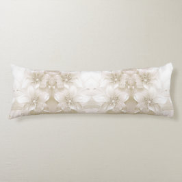 Ivory White Flowers Body Pillow Seitenschläferkissen