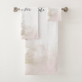 Ivory White Flowers Towel Set