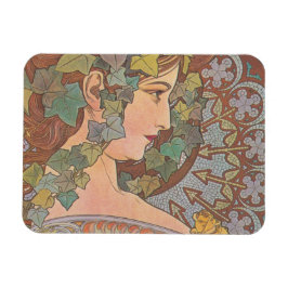 Ivy - Alphonse Mucha Magnet