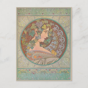 Ivy - Alphonse Mucha Postkarte