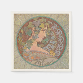 Ivy - Alphonse Mucha Serviette