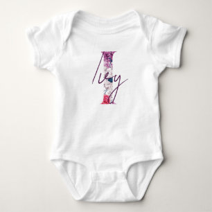 Ivy Baby Name Reveal Outfit Bloral Vintag I Girl Strampler