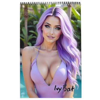 Ivy Bat Badeanzug Pin-Up Sammler-Kunstkalender Kalender