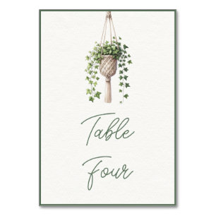 Ivy: Boho Chic Botanical Greenerity Pflanze Minima Tischnummer
