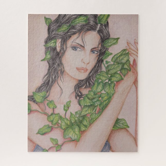 Ivy Bride Girl Portrait Kunstvoll wandern im Valle Puzzle (Vertikal)