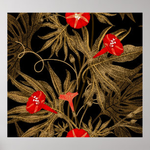 Ivy Climbing Pflanze: Golden Vintag. Poster