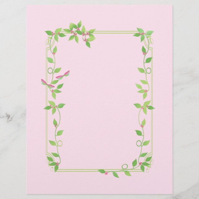 Ivy Frame on Pink Stationery (Vorderseite)