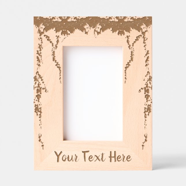 Ivy Laser Etched Picture Frame (Portrait) Geätzte Rahmen (Vorderseite)