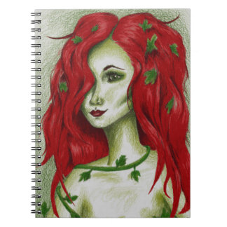 Ivy Nymph Redhead Frau Pixie Fantasy Art Notizblock