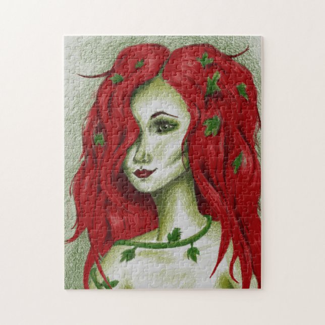Ivy Nymph Redhead Frau Pixie Fantasy Art Puzzle (Vertikal)