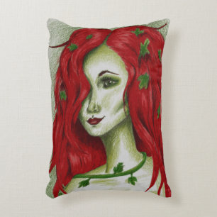 Ivy Nymph Redhead Frau Pixie Fantasy Art Zierkissen