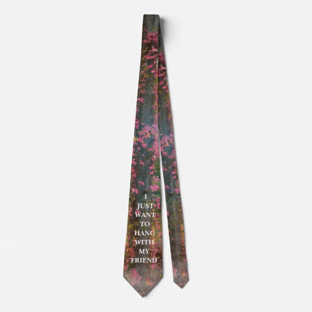 Ivy on the tree with Motto - Neck Tie Krawatte (Vorderseite)