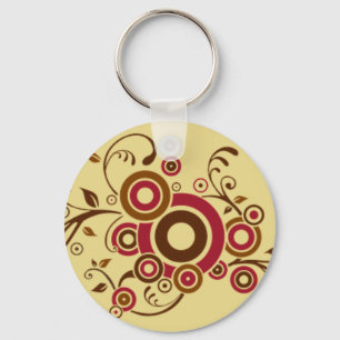 Ivy Scroll Button Keychain Schlüsselanhänger