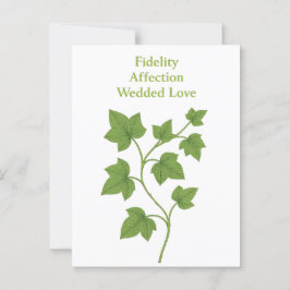 Ivy — Treue, Zuneigung, Hochzeit-Liebe Postkarte