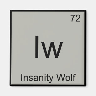 Iw - Wahnsinn Wolf Chemie Element Symbol Meme T Magnet