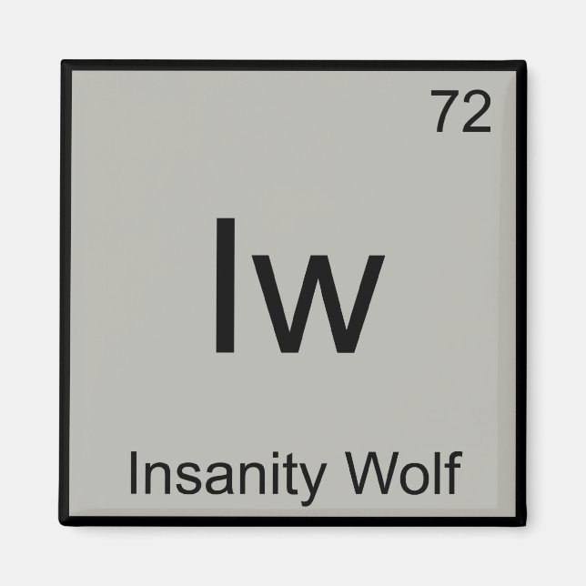 Iw — Wundity Wolf Chemistry Element Symbol Meme T Magnet (Vorne)