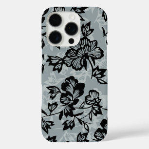 Iwalani Vintag Hawaiian Charcoal Grau Floral iPhone 16 Pro Hülle