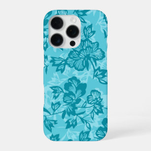 Iwalani Vintage Hawaiian Türkis Blumenmuster iPhone 16 Pro Hülle