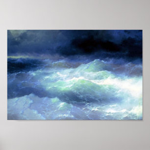 Iwan Aivazovsky- zwischen den Wellen Poster