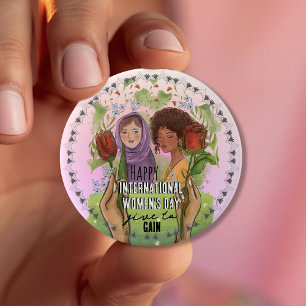 IWD 2026 Give To Gain Mandala Button Groß