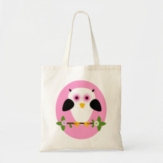 IWD Eule auf einer Schnur-Rosa-Tasche Tragetasche