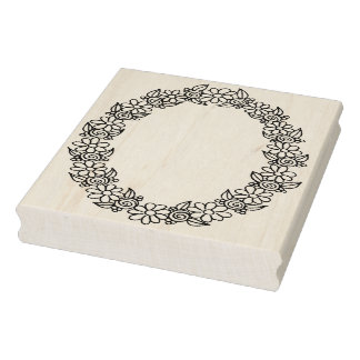 IWD Ovale Rahmen 4" x 5" Briefmarke Gummistempel