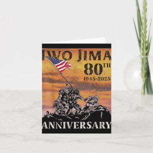 Iwo Jima 80-jähriges Jubiläum Wwii Veteran US Flag Karte