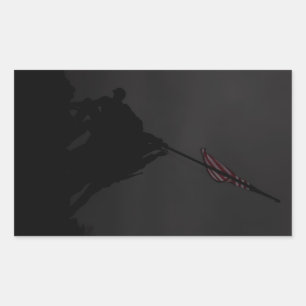Iwo Jima Flag Rechteckiger Aufkleber