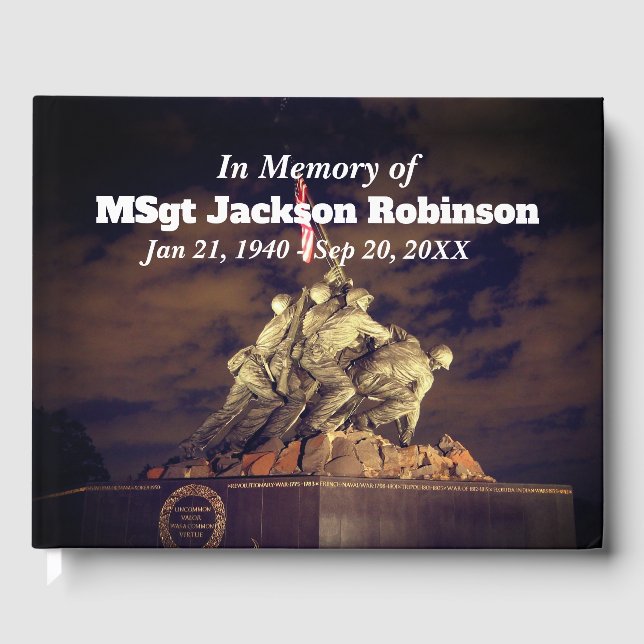 Iwo Jima Memorial USA Veteran Gästebuch (Vorderseite)