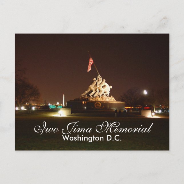 Iwo Jima Memorial, Washington D.C. Postkarte (Vorderseite)