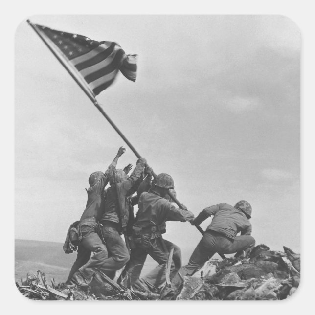 Iwo Jima Quadratischer Aufkleber (Vorderseite)