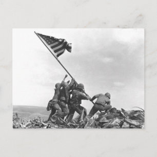 Iwo Jima Raising American Flag Postkarte